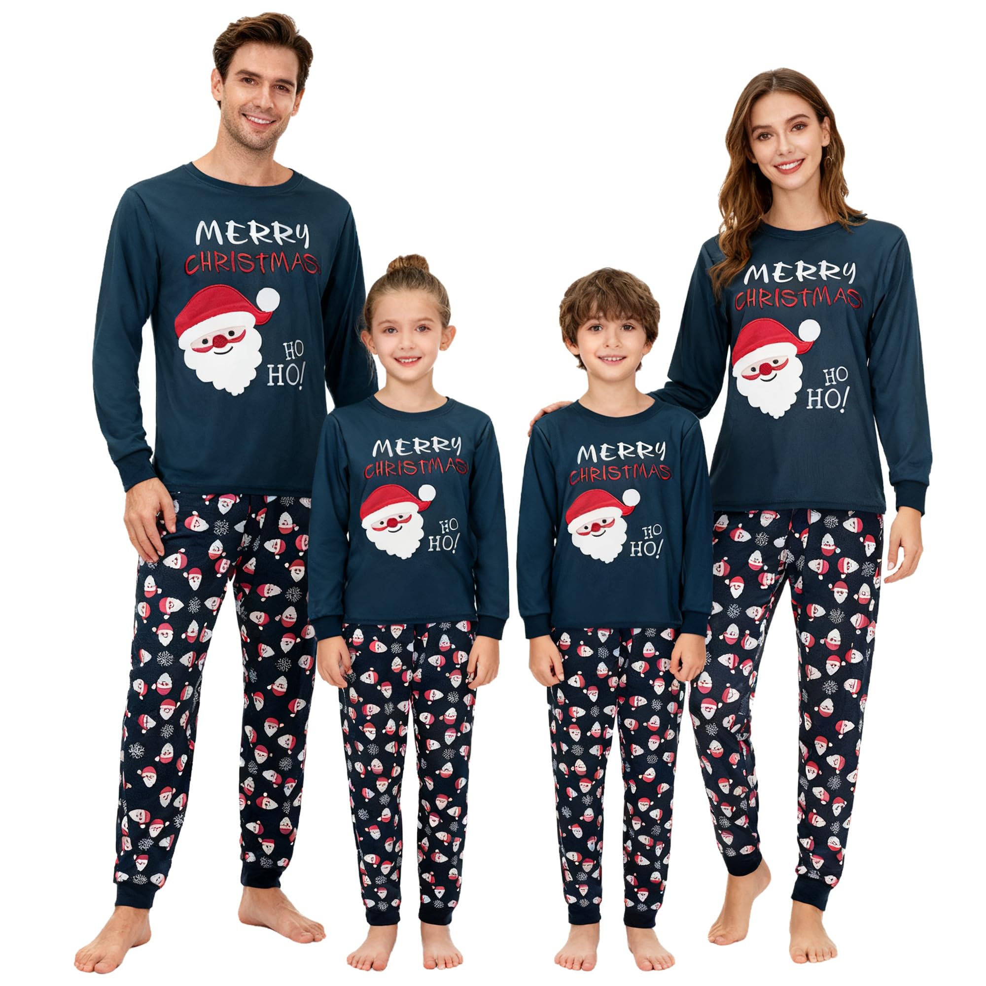Christmas Family Pajamas Sets, Matching Family Pajamas Sets Sleepwear Pjs for Women Couple-image-3