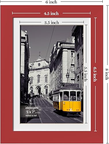 Vista 218 de eletecpro Juego de 10 marcos de fotos de 8.5 x 11 pulgadas, collage de fotos, decoración de pared, fotos de 5 x 7 con paspartú o de 8.5 x 11 Negro