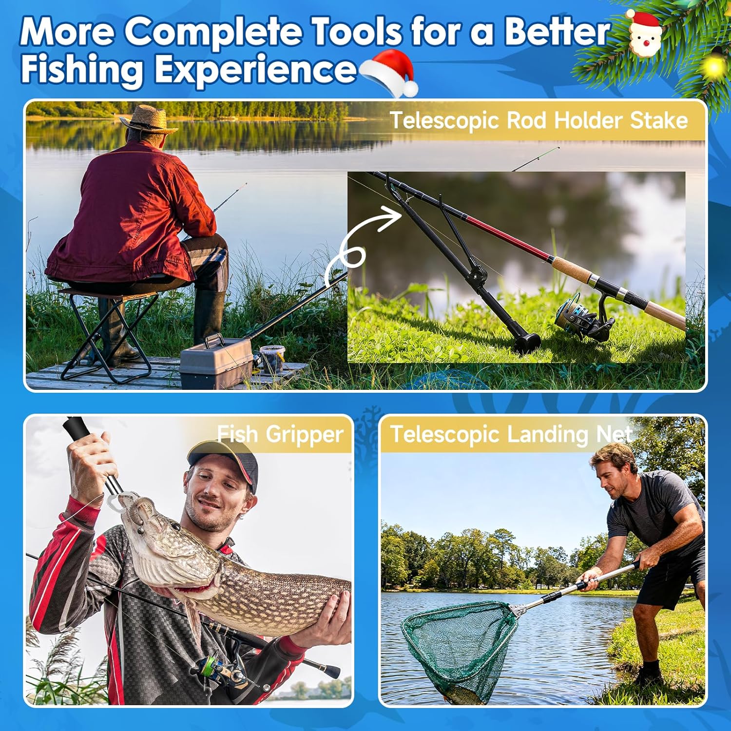 Fishing Advent Calendar 2026 — 24 Days of Fishing Tools & Lures Gift Set — Christmas Countdown Advent Calendar for Teen Boys and Adult Men, Perfect for Anglers and Fish Lovers