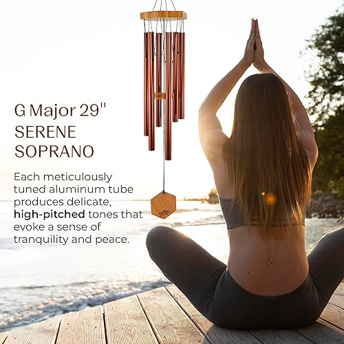 Miniatura 9 de UpBlend - Carillón de viento de tono profundo Condolencias al aire libre y regalo conmemorativo por la pérdida de un ser querido, campanillas de