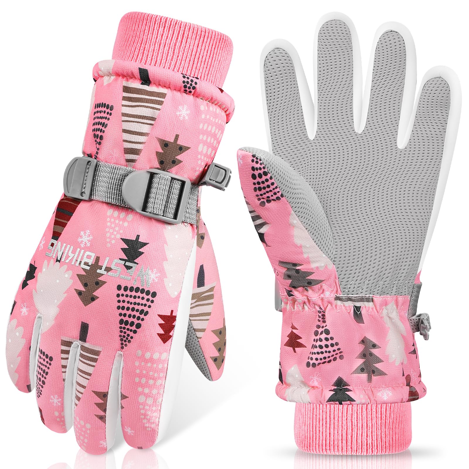 CYCLESPEED Winter Gloves for Boys Girls Kids Snow Gloves Toddler Waterproof Gloves for Snowboarding