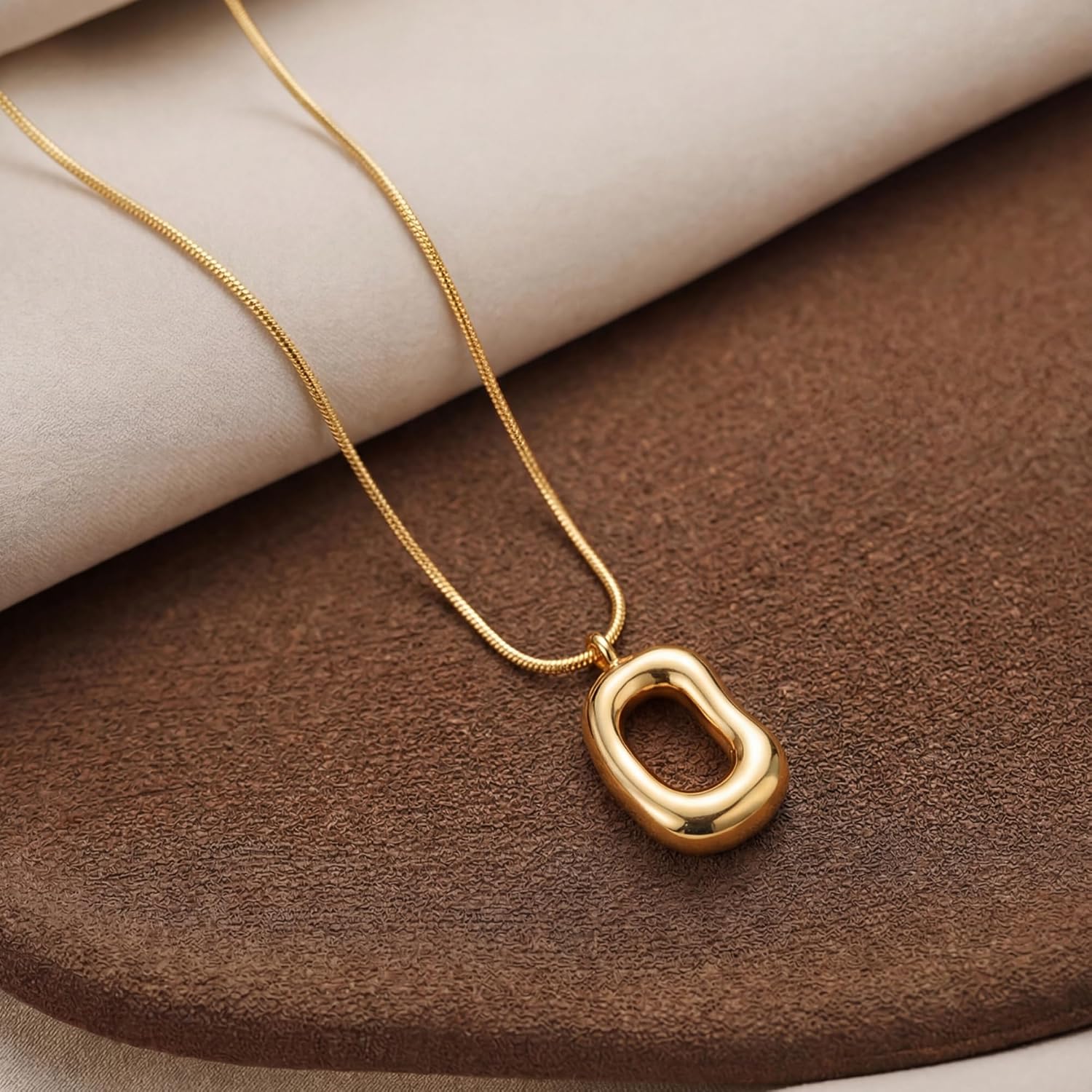 Dr's gift Gold Knot Pendant Necklace for Women Geometric Drop Chunky Gold Necklace 14K Gold Plated Statement Necklaces