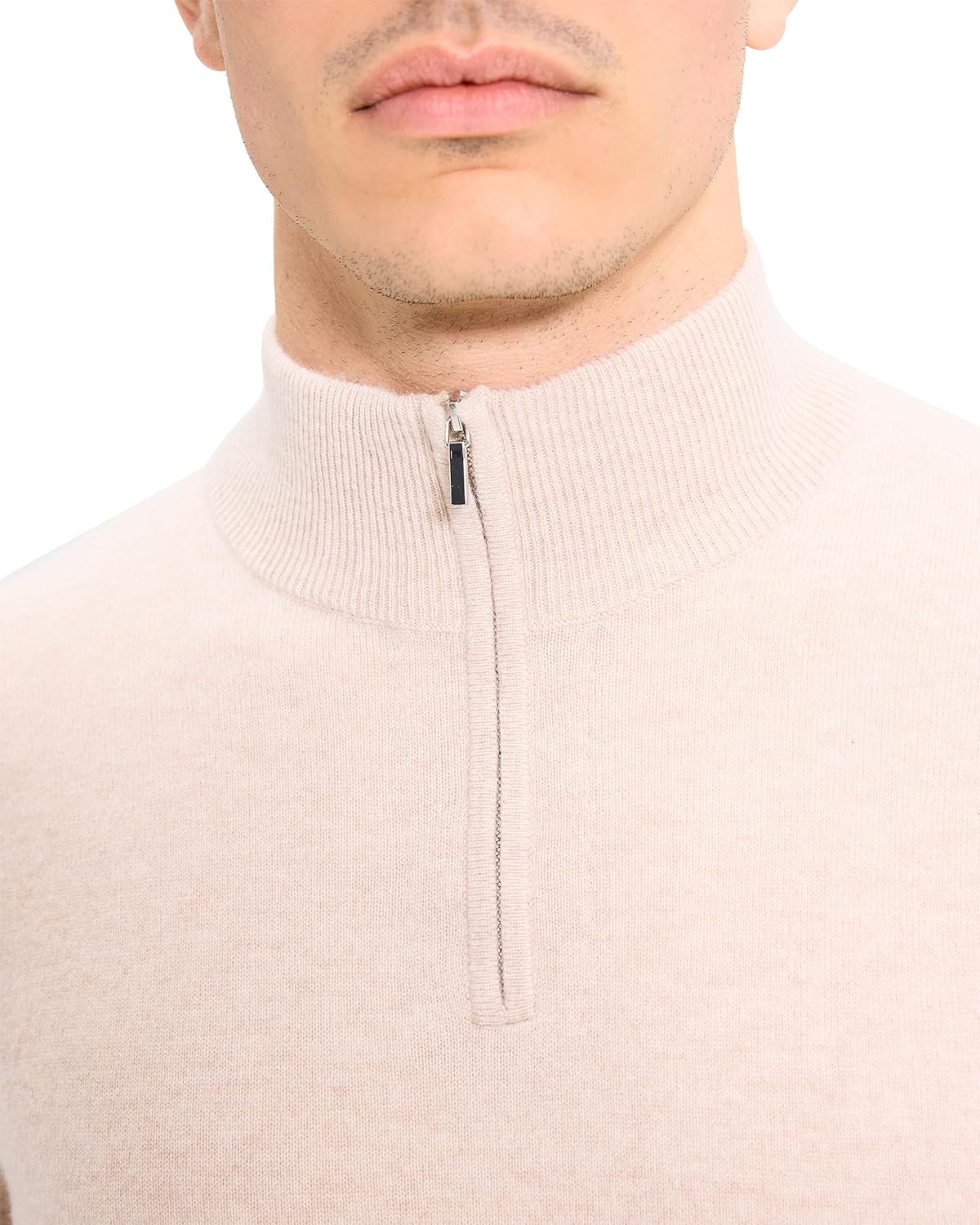 Theory Men's Hilles Quarterzip in Cashmere - Image 4