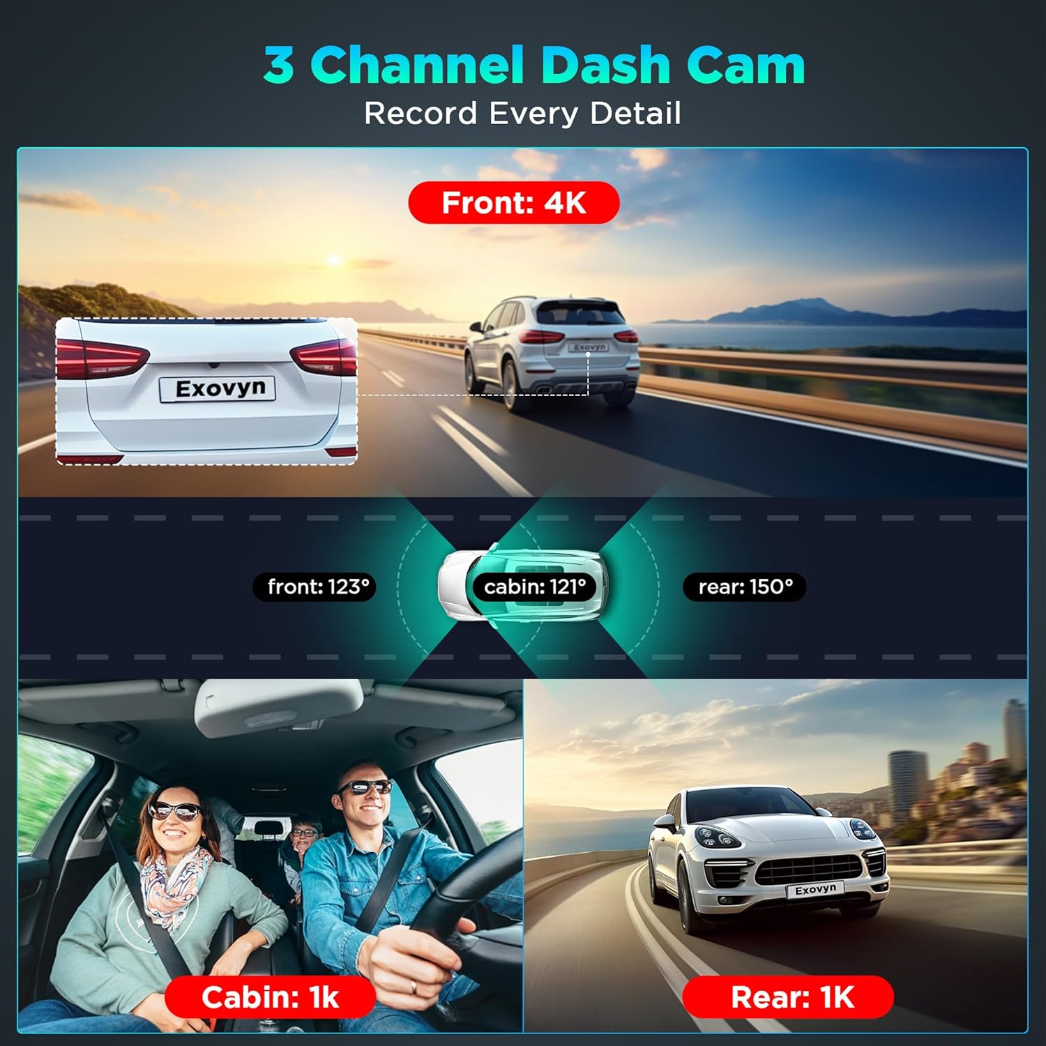 ecomoment GT801 Dash Cam connected to smartphone app via Wi-Fi