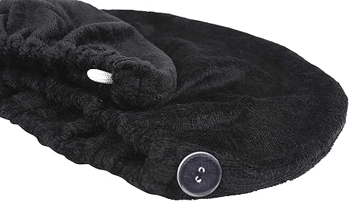 Miniatura 8 de FABBRICA HOME Falda de ducha de rayón natural hecha de bambú súper absorbente de secado rápido para spa y turbante de secado del cabello, juego de 2