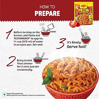 Maggi PAZZTA Instant Pasta - Cheesy Tomato Twist,Vegetarian,68.5 G