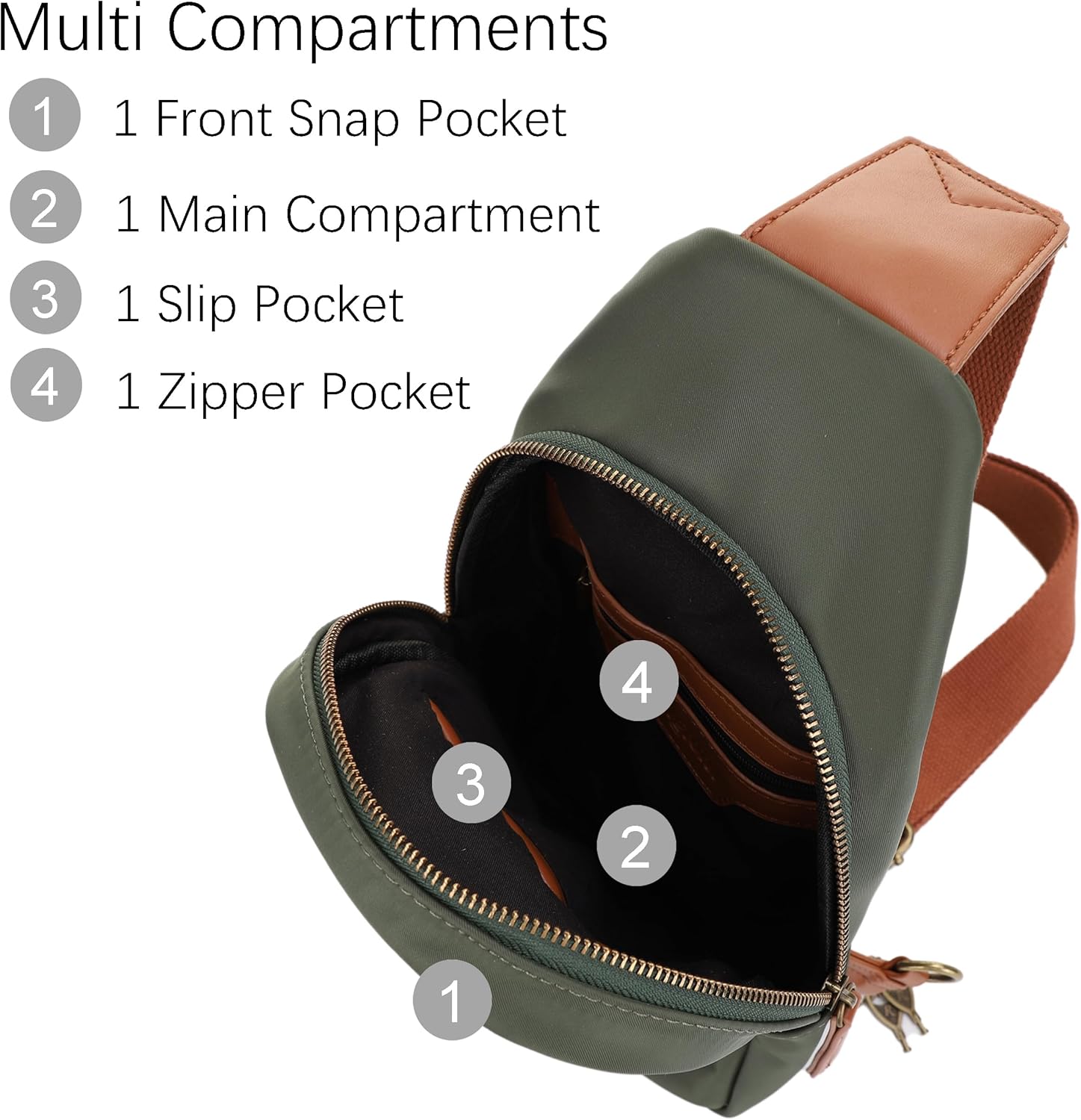 JESSIE&JAMES/Remington Bridgeport Nylon Crossbody Bag for Women, CCW Sling Bag with Lockable Pocket,