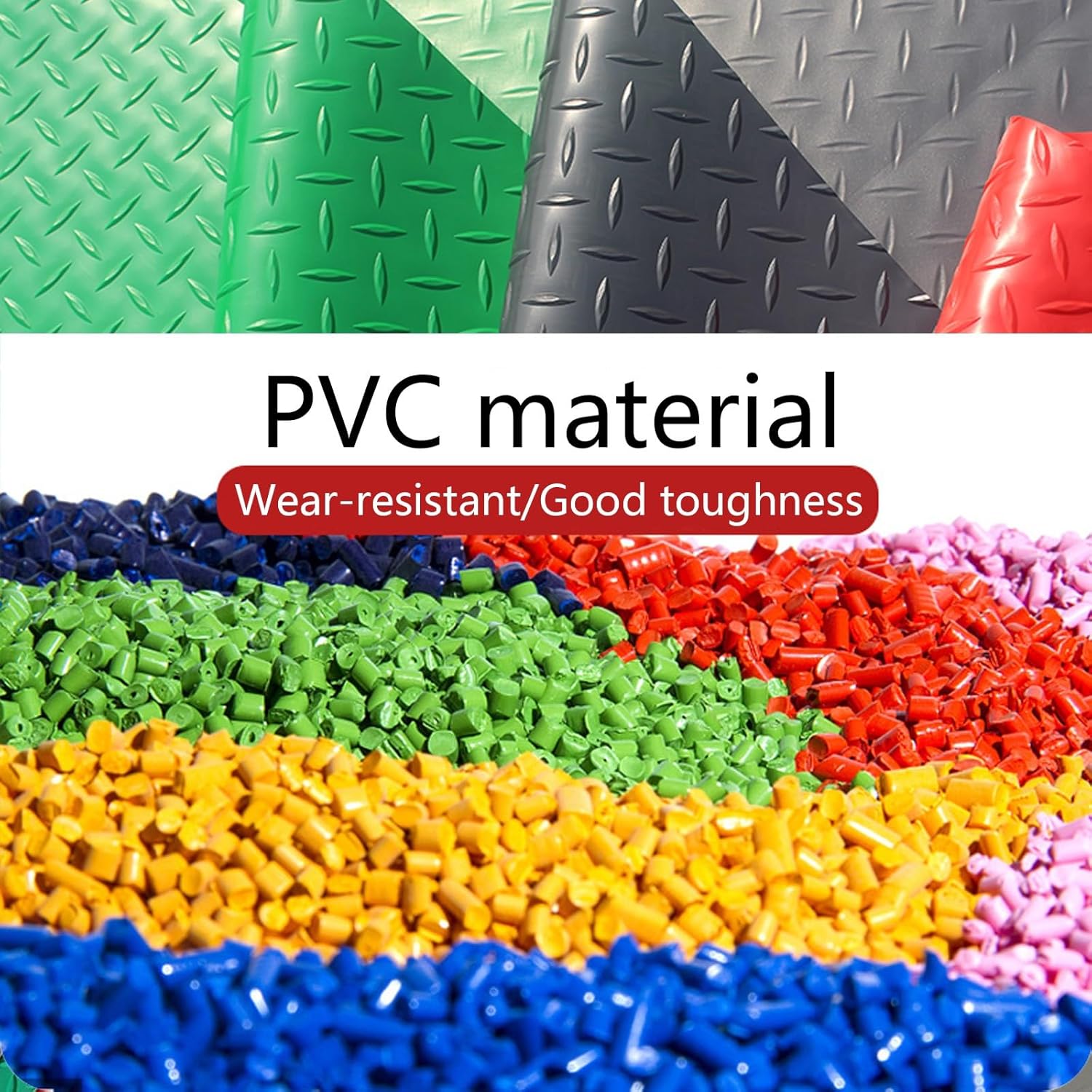 PVC Garage Shop Parking Mat, Durable, Non-Skid, Thickened Flooring Roll, for Under Car, Garage Car Parking Mats(Blue,1.2x2m/3.9x6.5ft)