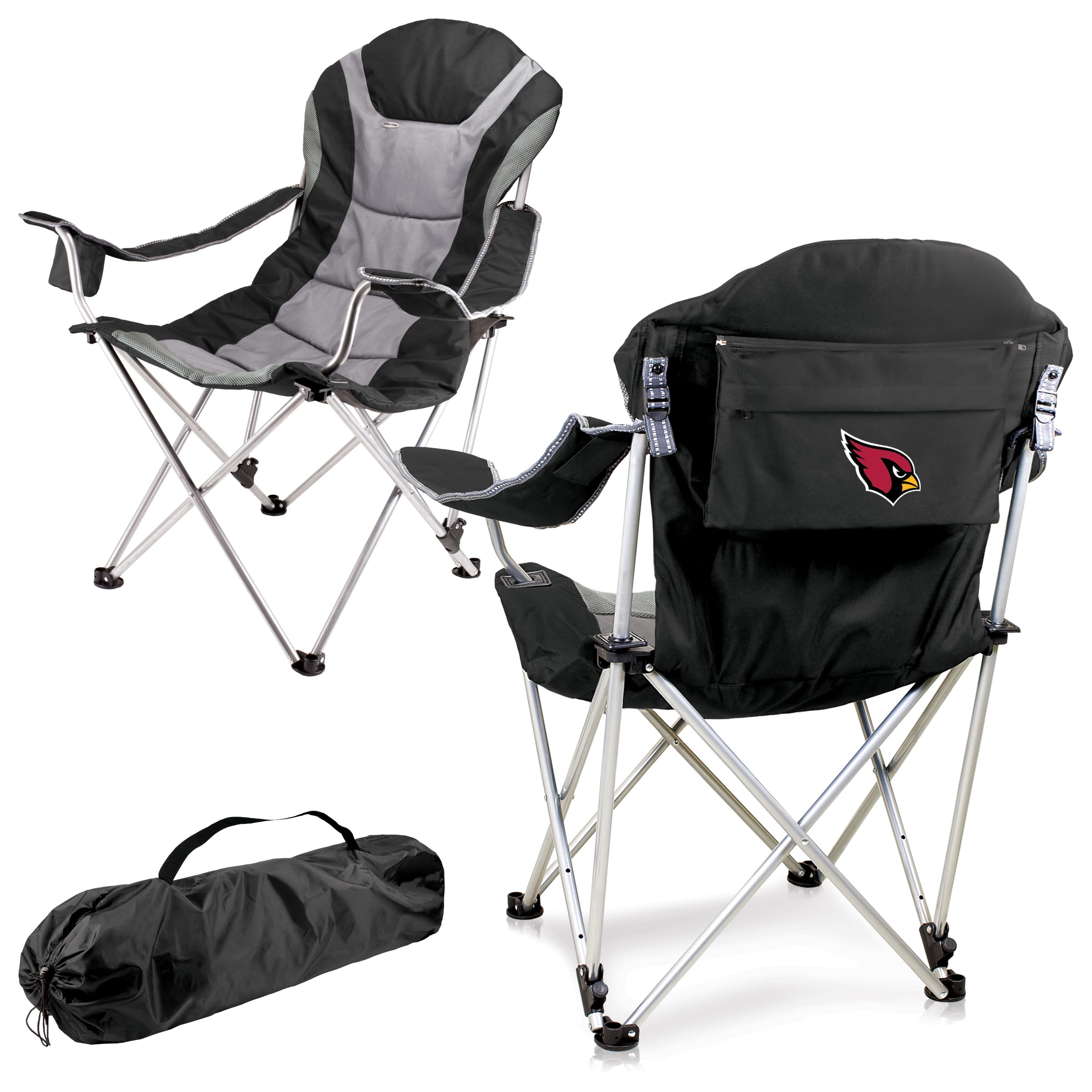 Picnic TIME NFL Unisex-Adult NFL Reclining Camp Chair, Beach Chair for Adults, Sports Chair with Carry Bag