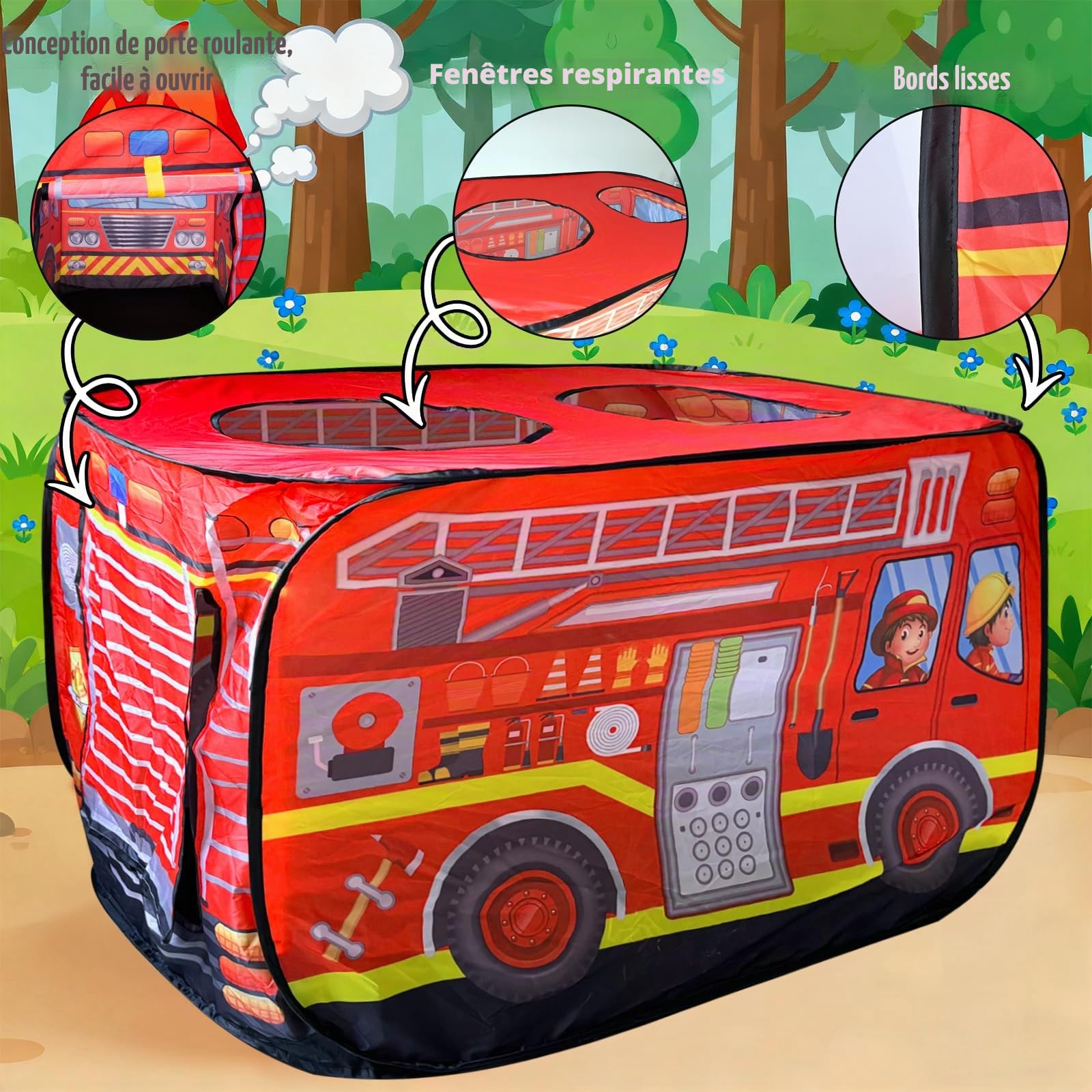 Maison de jeu pop-up pour enfants, tente de jeu, pop-up, avec sac de transport, jouet pour l'intérieur et l'extérieur, garçons et filles à partir de 3, 4, 5, 6 ans