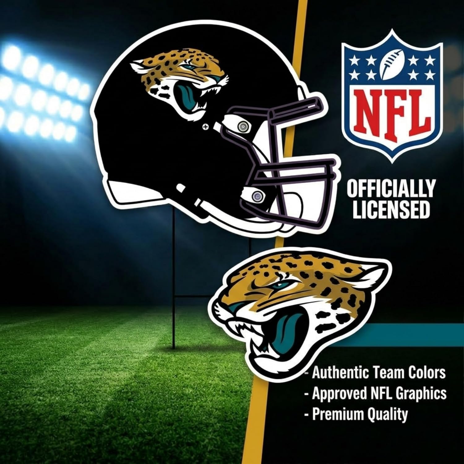 NFL Logo & Helmet 2 Pack Yard Sign Set