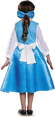 Miniatura 2 de Disfraz de Belle, vestido azul preadolescente, princesa de Disney La Bella y la Bestia, M7-8, Blanco, Azul Claro