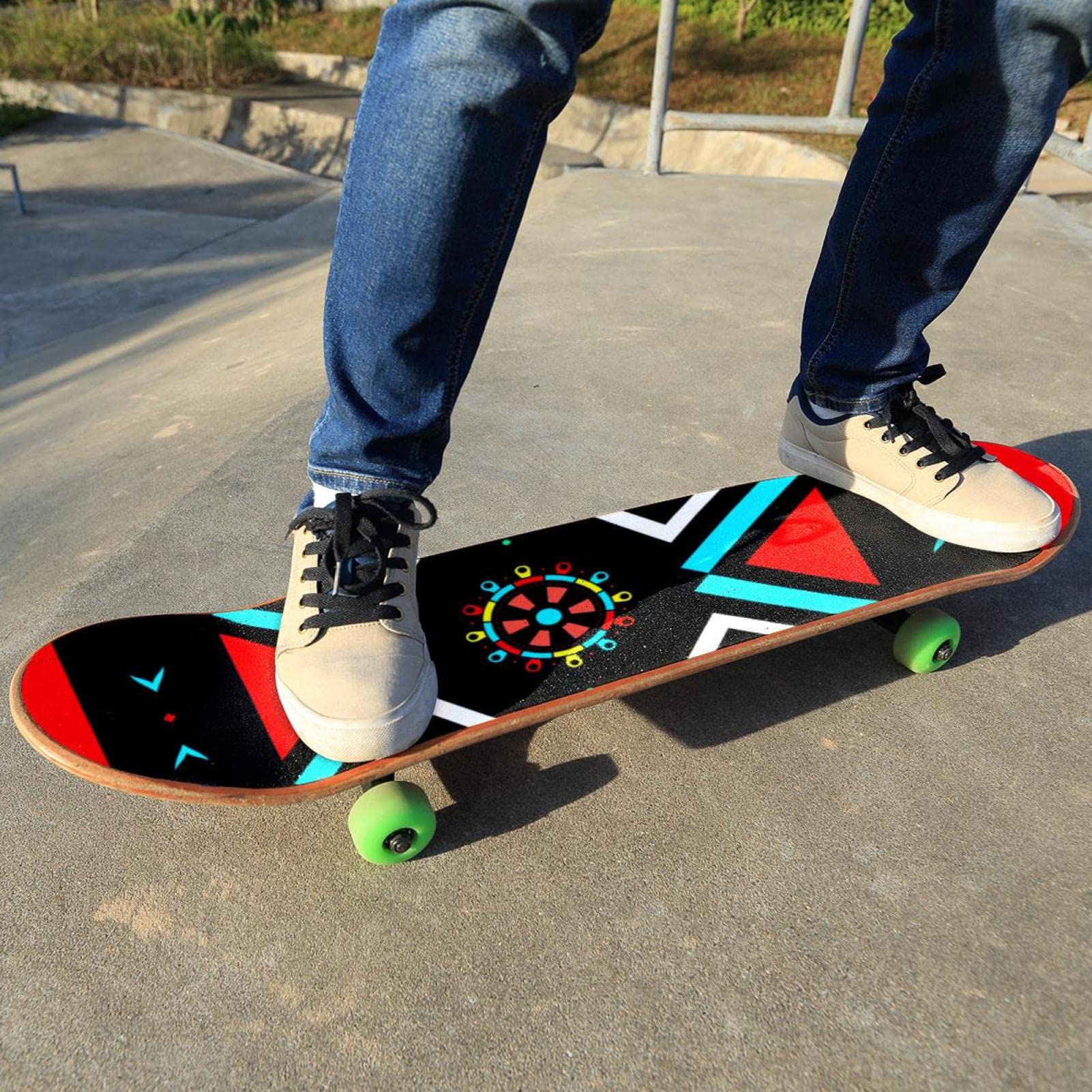 Boho Bohemia Skateboard-Griptape, Schleifpapier, Longboard, Aufkleber, Scooter, Deck, Sandpapier, 2 Stück