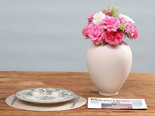 Miniatura 5 de Juego de flores artificiales, flores falsas con tallos, rosas con hojas desmontables y vegetación para ramos de boda, centros de mesa, relleno de