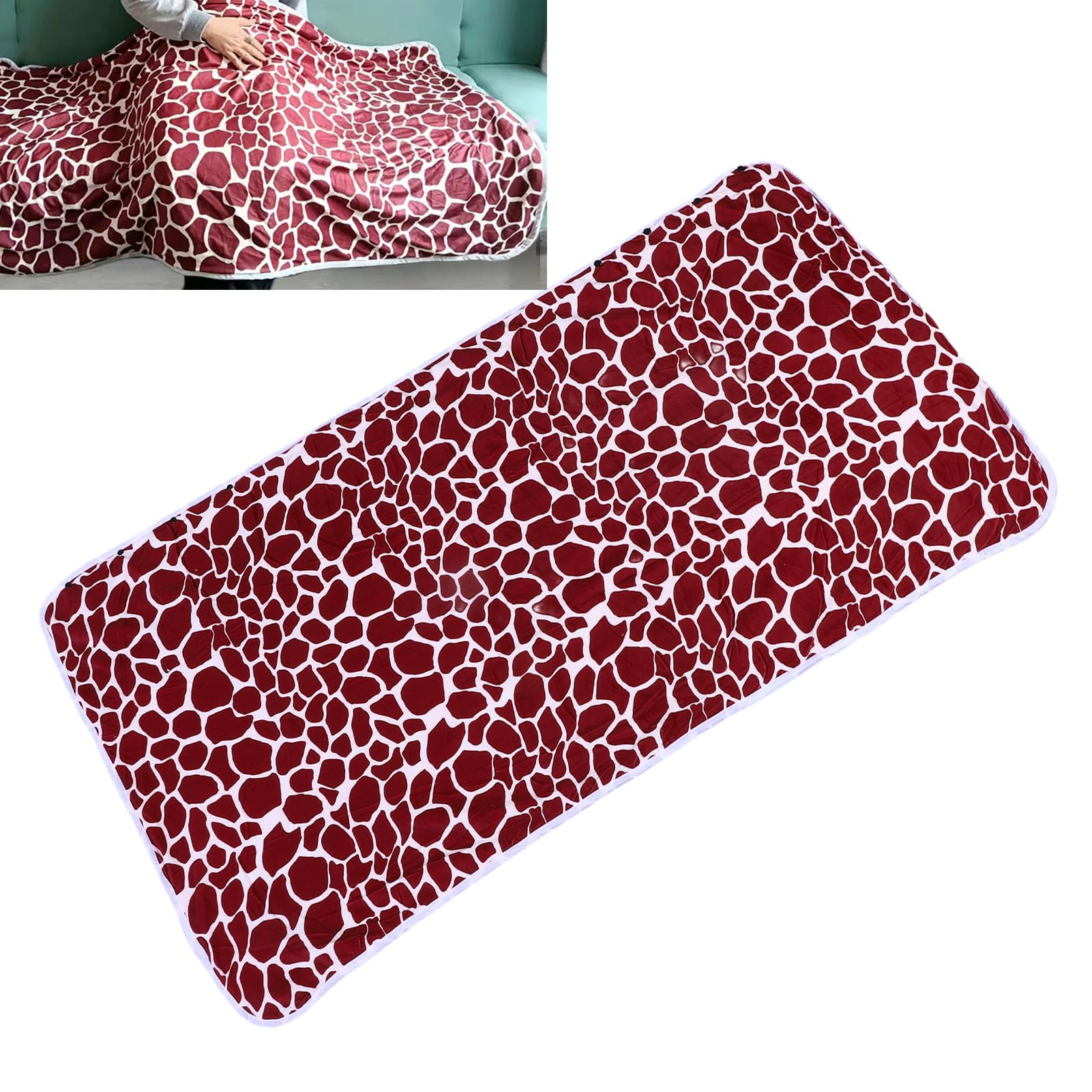 Changor Manta Térmica con Estampado de Jirafa USB, 3 Niveles de Calor, Suave y Acogedora de 59x31,5 Pulgadas