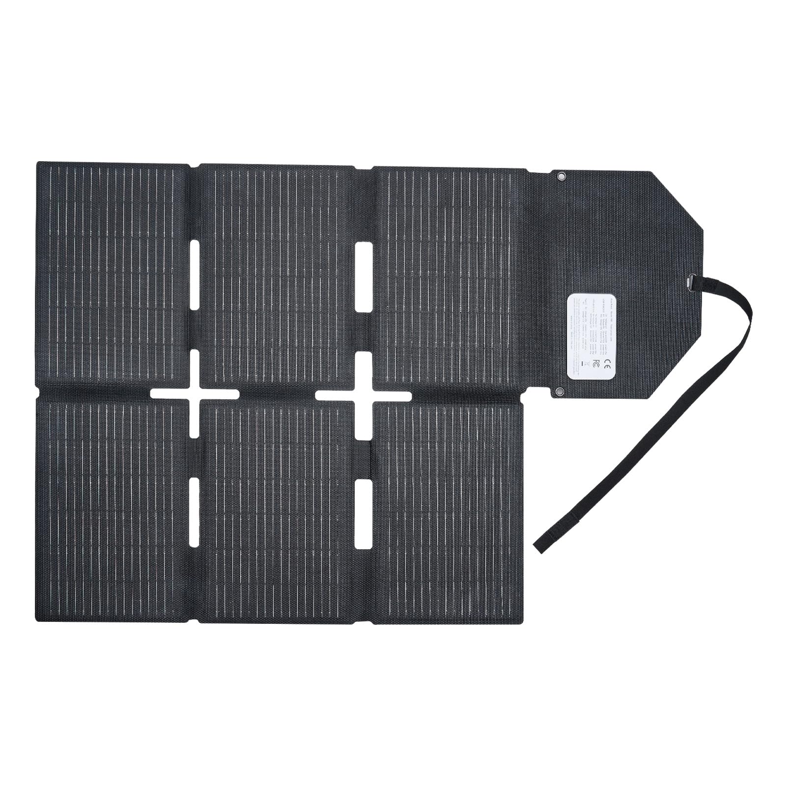 VEVOR Składana ładowarka słoneczna 60 W, monokrystaliczny panel słoneczny Typ N 16 BB, przenośna z wyjściem MC4, porty typu C, USB-A do elektrowni, kempingu, turystyki pieszej