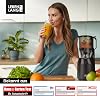 LEBENLANG Juicer Slow Juicer - Includes Recipe Book & Large 130 mm Opening I Perfect for Fruit Whole Fruits and Vegetables 100% BPA Free I Best Juicer Machine Juicer Electric Masticating Green Press