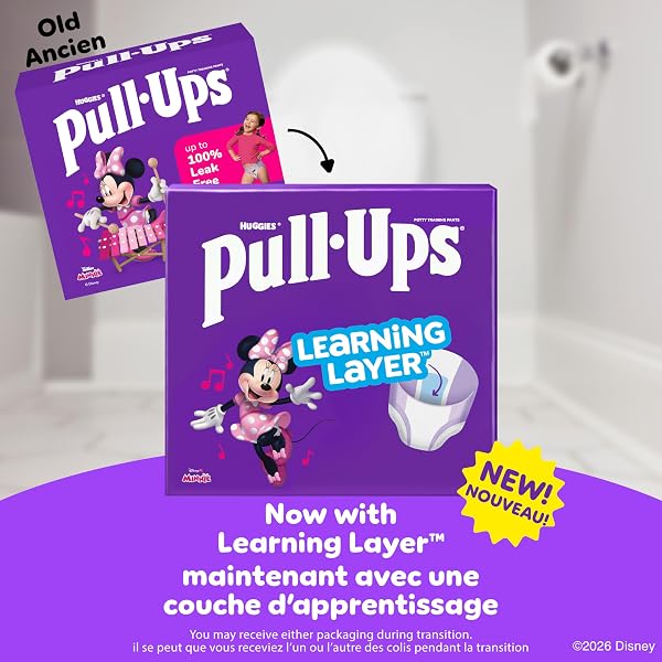 Pull-Ups Girls' Potty Training Underwear are designed with a special Learning Layer to aid toddlers in distinguishing wet from dry.