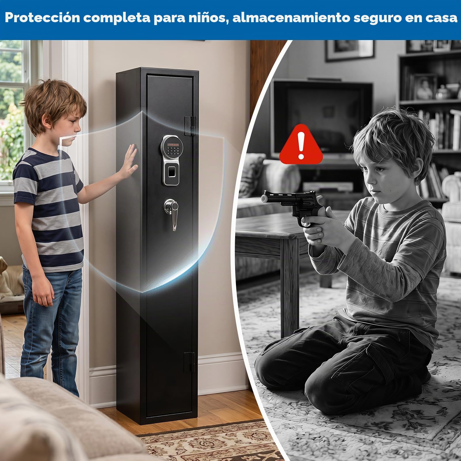 COSTWAY Armero para 8 Rifles y Munición, Cerradura y 2 Llaves