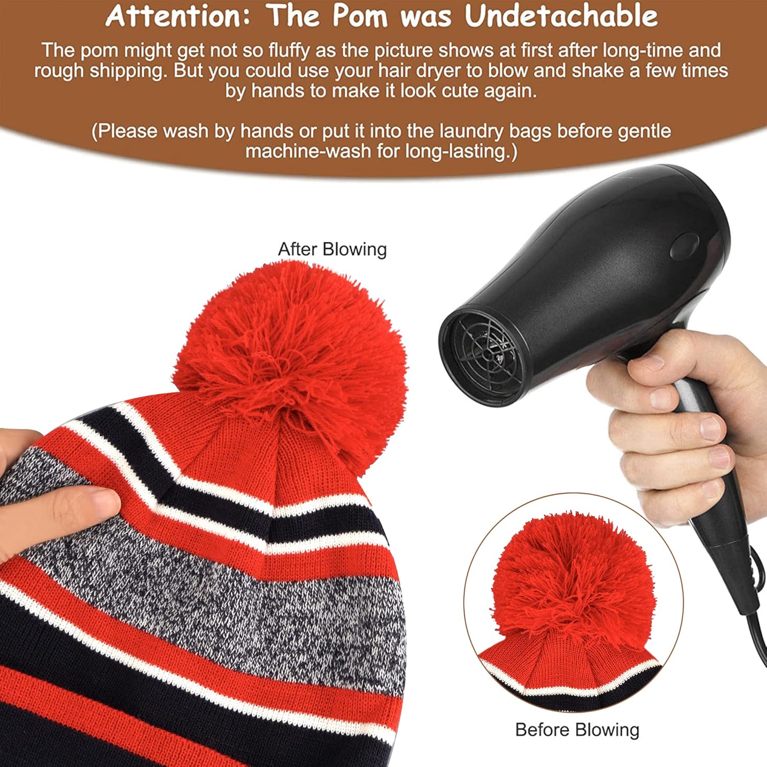 Kids Toddlers Winter Knit Warm Beanie Hat Scarf Gloves Set for Boys Girls Age 2-7, Pompom Cap Neck Warmer Gloves Fleece Lined - Image 7