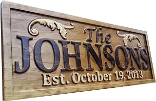 Custom 3D Carved Lake House Sign - Personalized Wood Last Name Plaque, Rustic Cabin Decor, Wedding or 5th Anniversary Gift