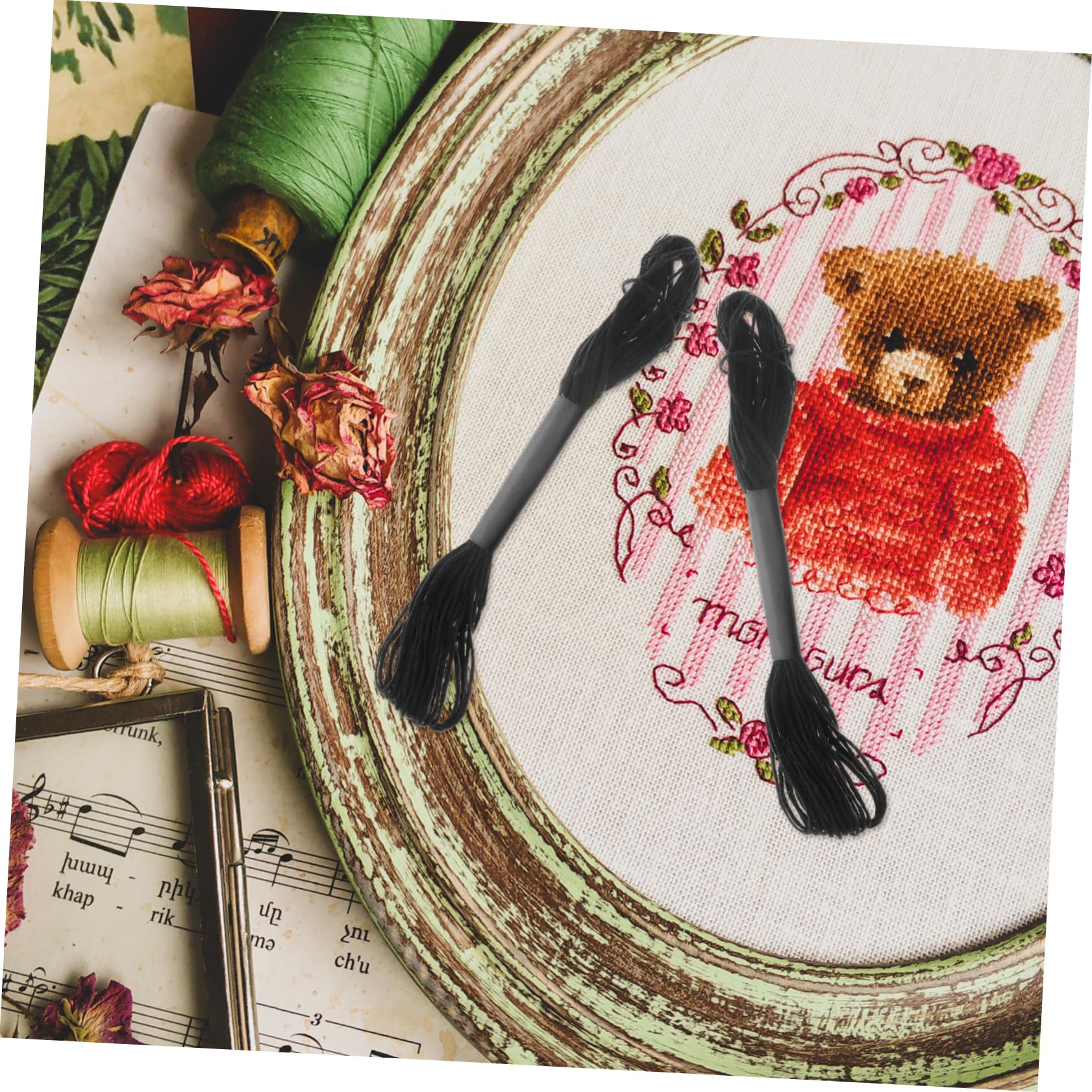 NUOBESTY 120pezzi Filo Per Ricamo Professionale Di Fili Per Cucire Filo Multifunzionale Per Diy Crafting e Progetti Di Ricamo Metri