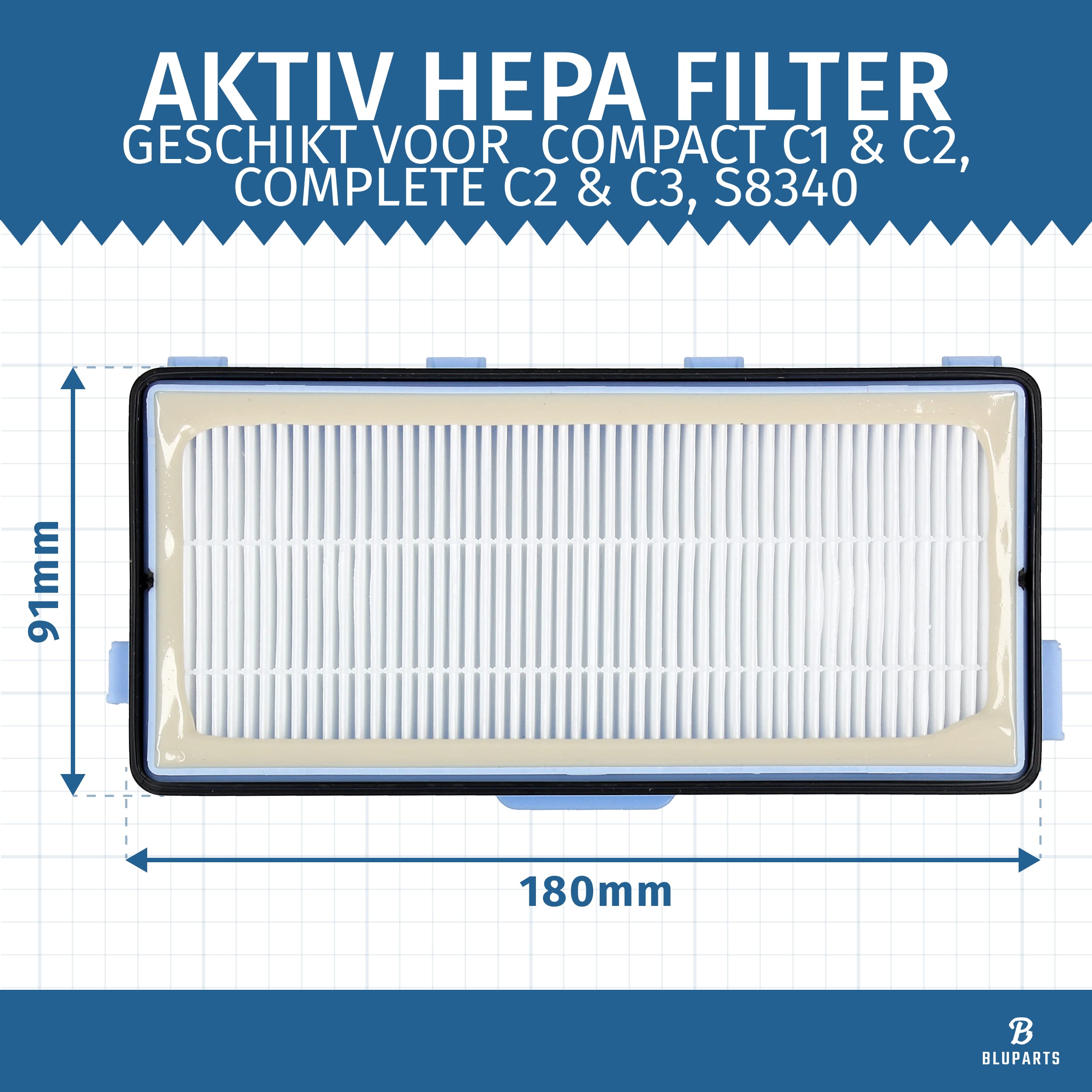 Maxorado Hepa actieve koolstoffilter geschikt voor Miele S5 S8 C2 C3 stofzuiger SF-AH-50 SF-HA-50 5996880 5996881 5996882 7226170 9616280 (1