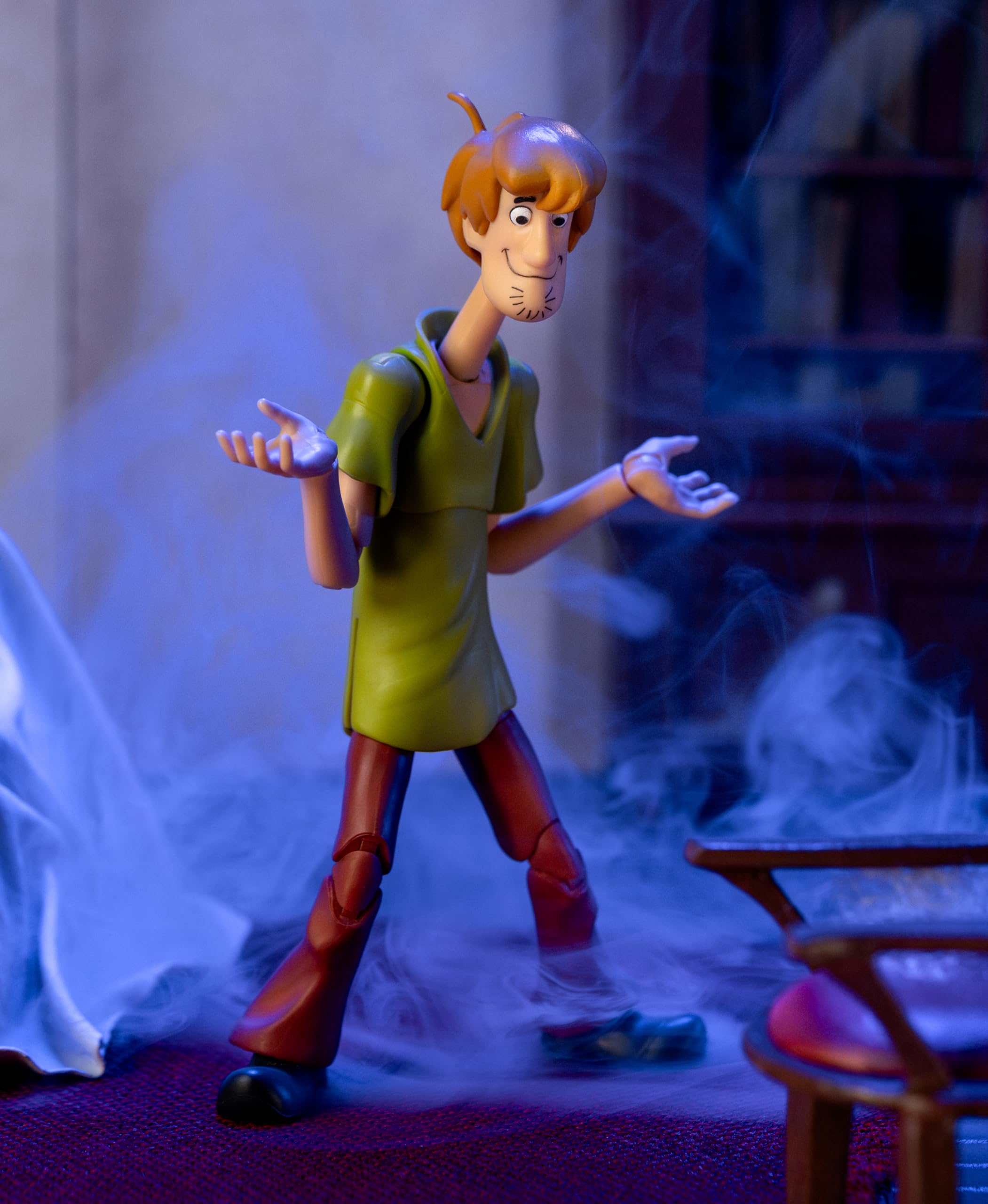 Jada Toys Figur Shaggy Rogers (15,8 cm) - voll bewegliche Scooby-DOO Sammel- und Actionfigur, mit alternativem Kopf, Händen und Zubehör, für Fans und Sammler ab 13 Jahre, Welle 1