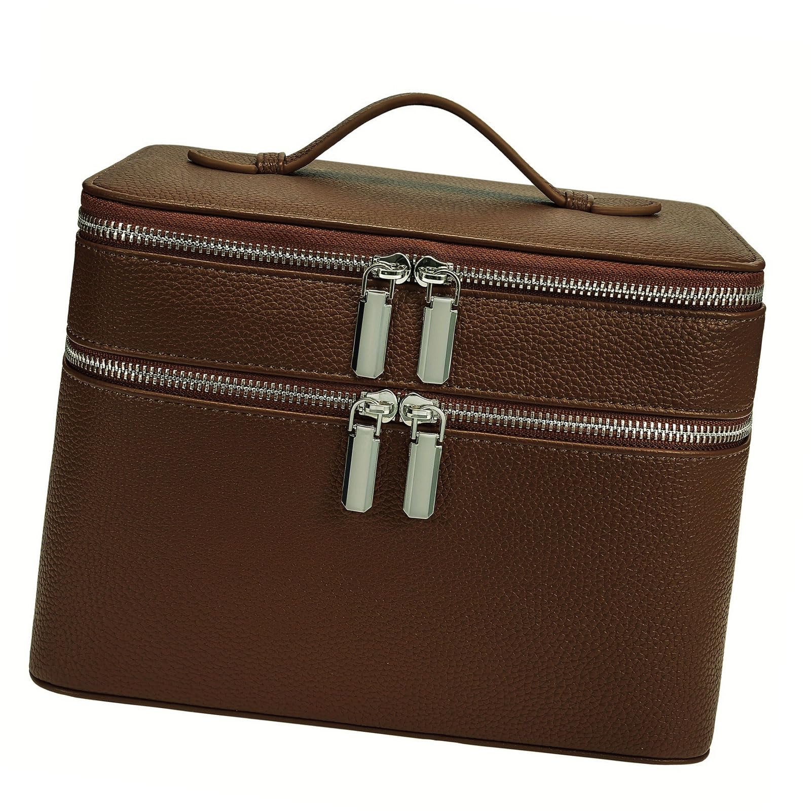 Professionelle Make up Aufbewahrung, Konstruktion aus PU Leder, herausnehmbare Trennwände, perfekt für die Aufbewahrung von Kosmetika und Accessoires, Kosmetiktasche mit großem Fassungsvermögen