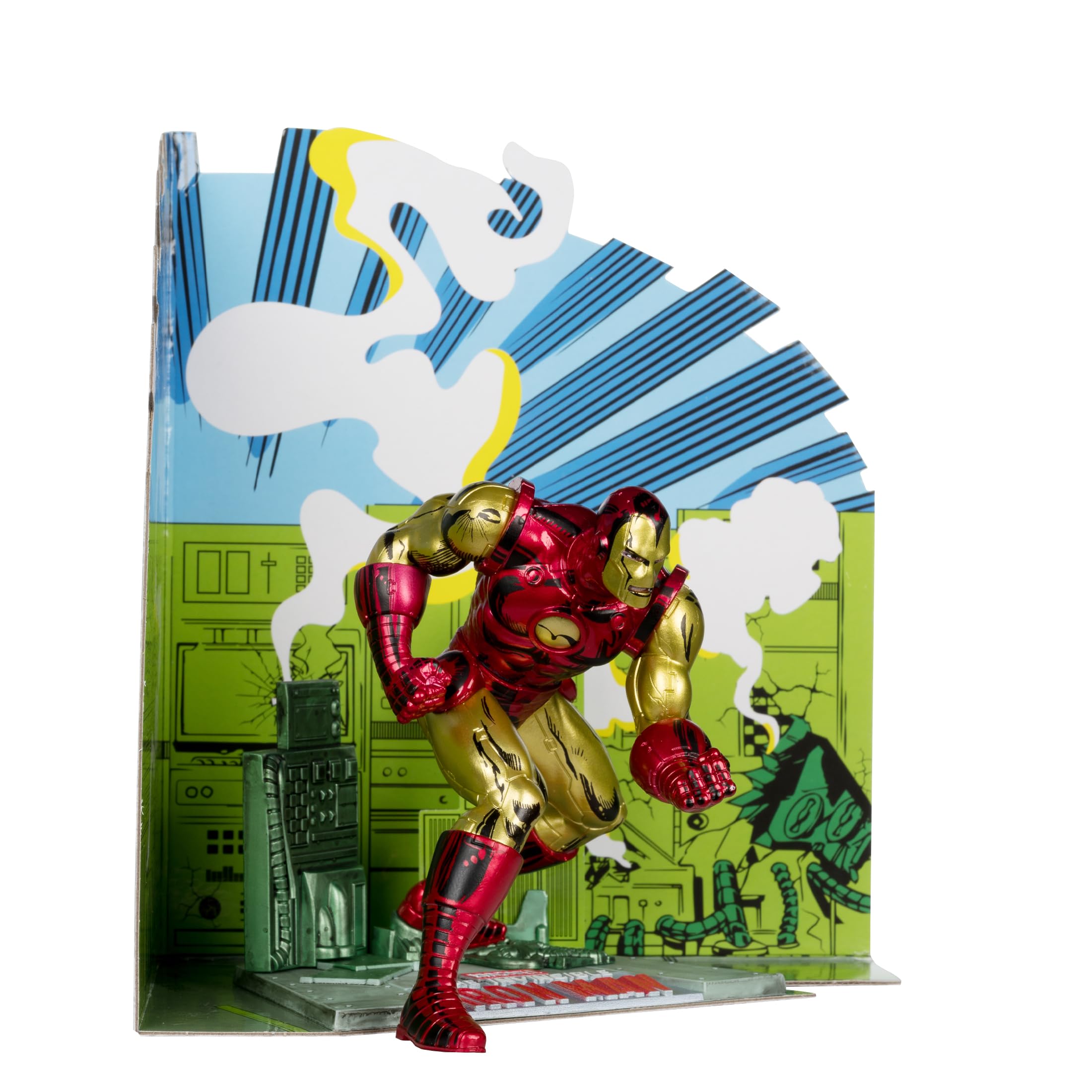 McFarlaneMarvel Iron Man 1:10th Scale Posed Figure with Scene (The Invincible Iron Man #126) Toys