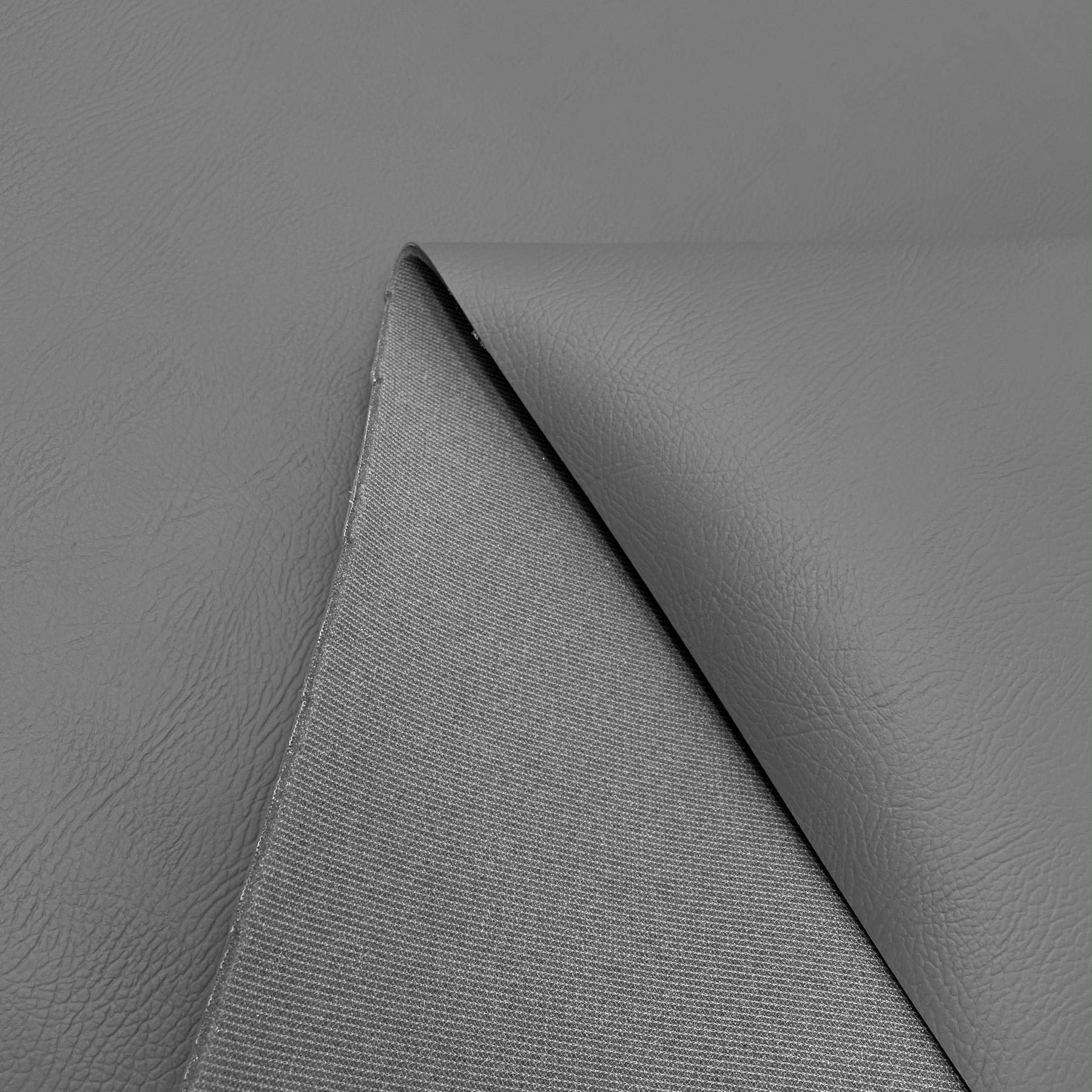 CATALAN SCRIM FOAM BACKED LEATHERETTE VINYL CAR HEADLINING UPHOLSTERY FABRIC ARTIFICIAL FAUX LEATHER (Grey)