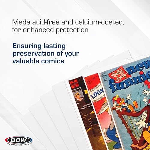 Miniatura 5 de BCW Golden Age - Tableros de respaldo de cómics – Paquete de 100 | Almacenamiento certificado de cómics sin ácidos | Dimensiones de 7 1/2 x 10 1/2