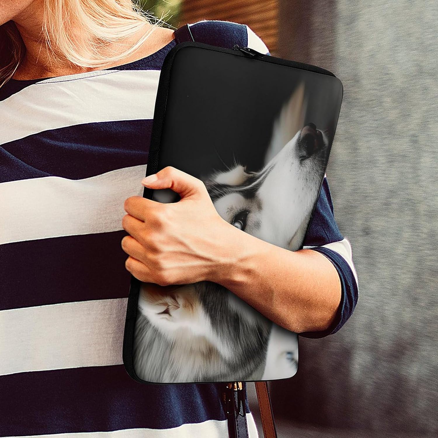 Husky Dog Laptop Sleeve 13/15 Inch Durable Briefcase Cover Shockproof Protective Case Handbags Portable Laptop Bag