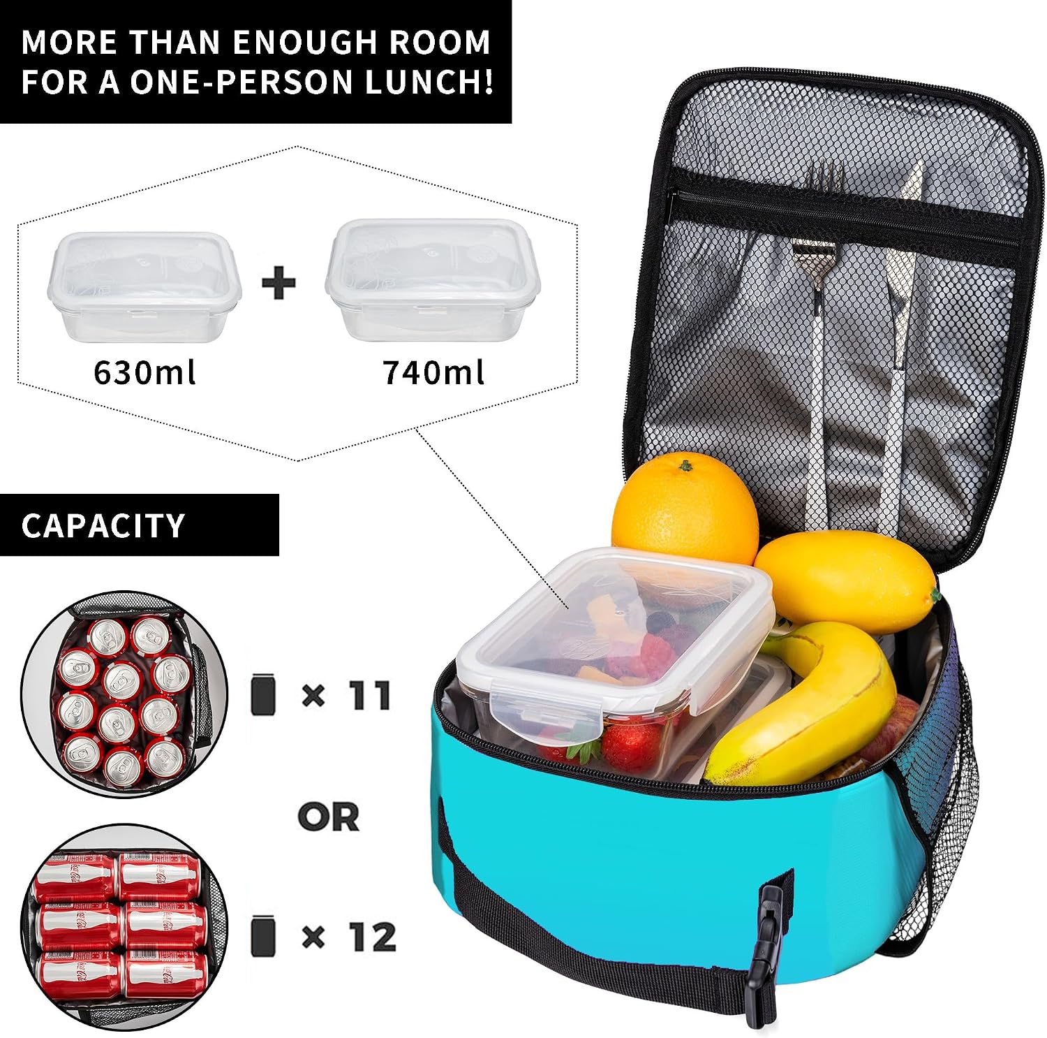 Custom Name Lunch Box Personalized Initial Text Lunch Bag Customized Insulated Reusable Cooler Meal Holder For Student Girl Boy School Picnic Travel
