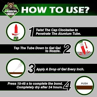 Super Glue Gel for Plastic, Shoes, Ceramic, Wood, CA Glue 3G x 4 | All Purpose Superglue Clear Instant Cyanoacrylate Adhesive Single Use Glue for Quick Fixes & Household Repairs