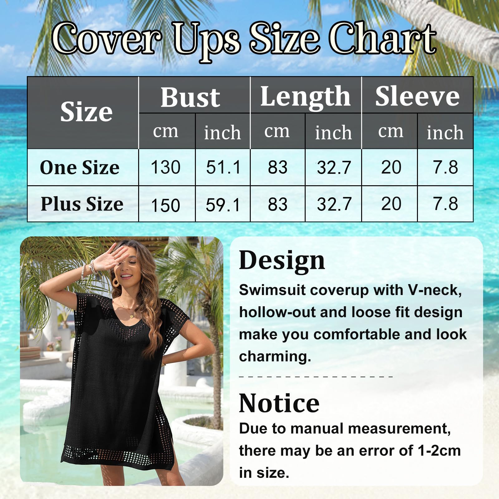Chalier Costume da bagno da donna, costume da bagno da donna, copricostume da bagno da spiaggia