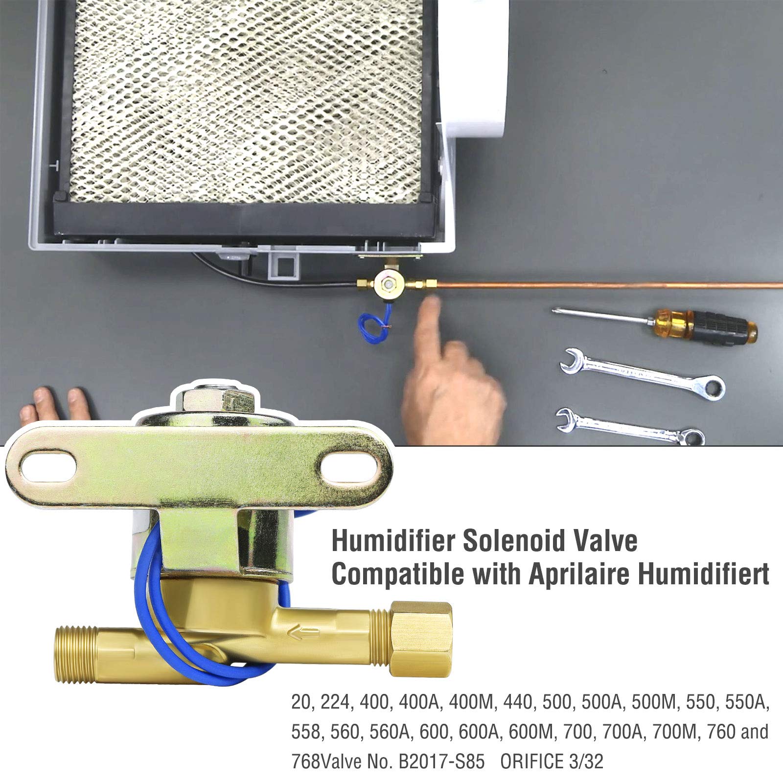 Humidifier Water Solenoid Valve by AMI PARTS-4040 Replacement Humidifier Valve-24V 2.3W-B2015-S85 B2017-S85 220 224 400 400A-Blue