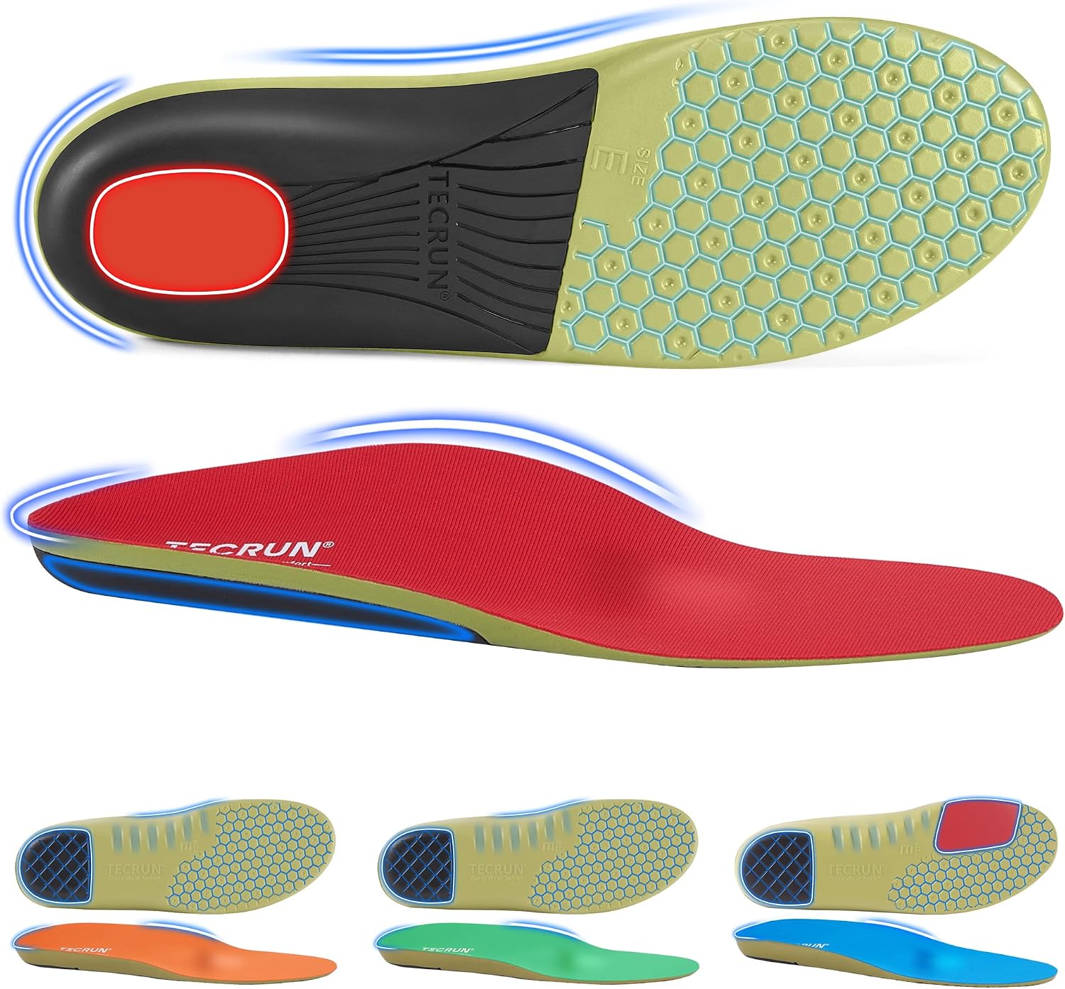 Plantar Fasciitis Insole Arch Support Inserts Women Men for All Day Comfort