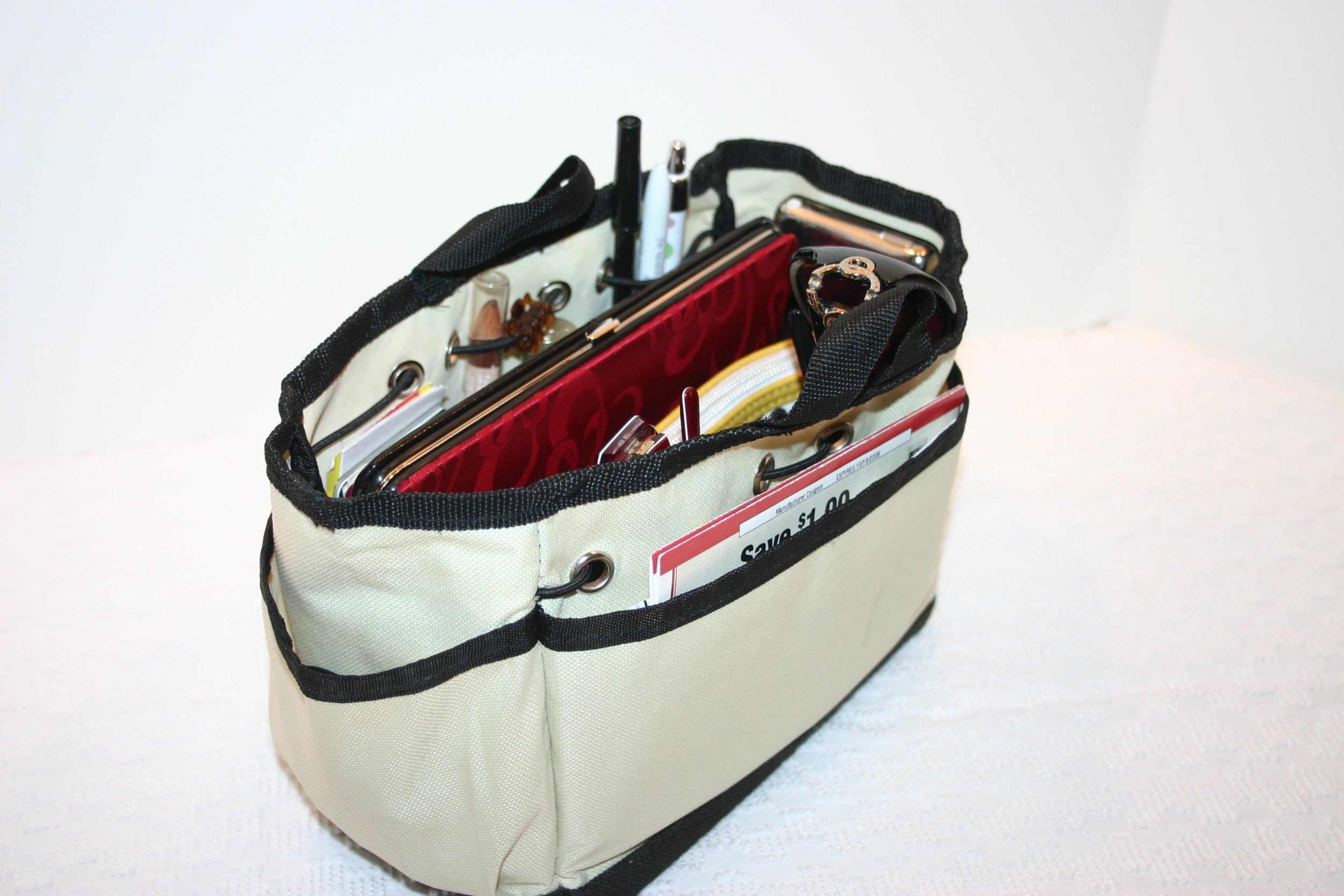 Kwiki Purse Insert Organizer "KHAKI SMALL" by BagnBasket