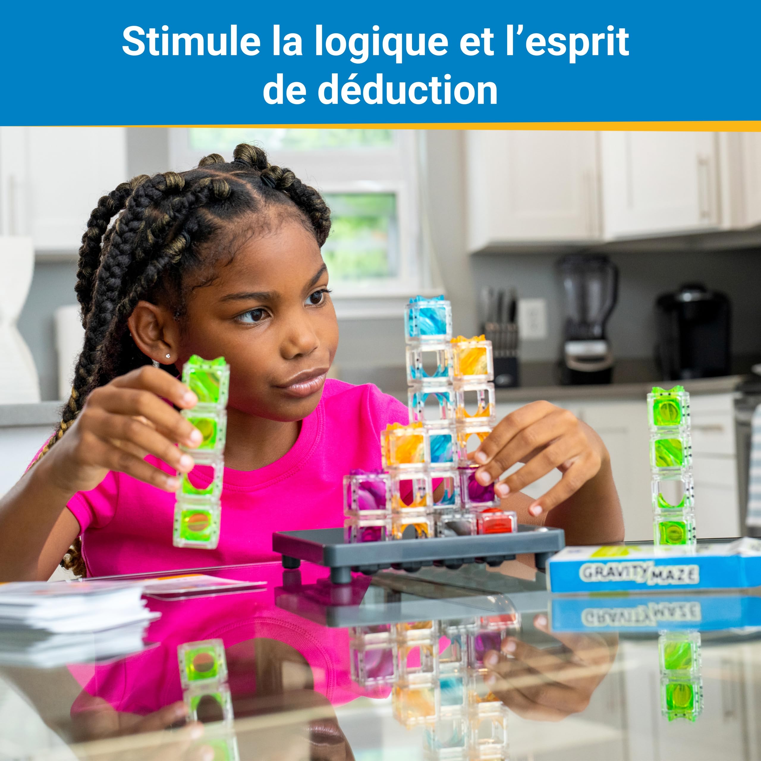 ThinkFun - Gravity Maze - Jeu de Logique et Casse-Tête Adulte et Enfant dès 8 Ans - Circuit à Billes et Jeu de Construction 3D - 60 Défis Évolutifs - 1 Joueur et Plus - Multilingue (Français) - 76433
