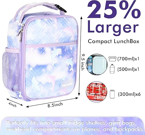 Miniatura 118 de Lonchera pequeña con aislamiento para hombres y mujeres, a prueba de salpicaduras, portátil, reutilizable, lonchera térmica, bolsa refrigerante