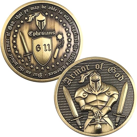 Premium Armor of God - Ephesians 6:11-3D Commemorative Challenge Coin Collector's Medallion
