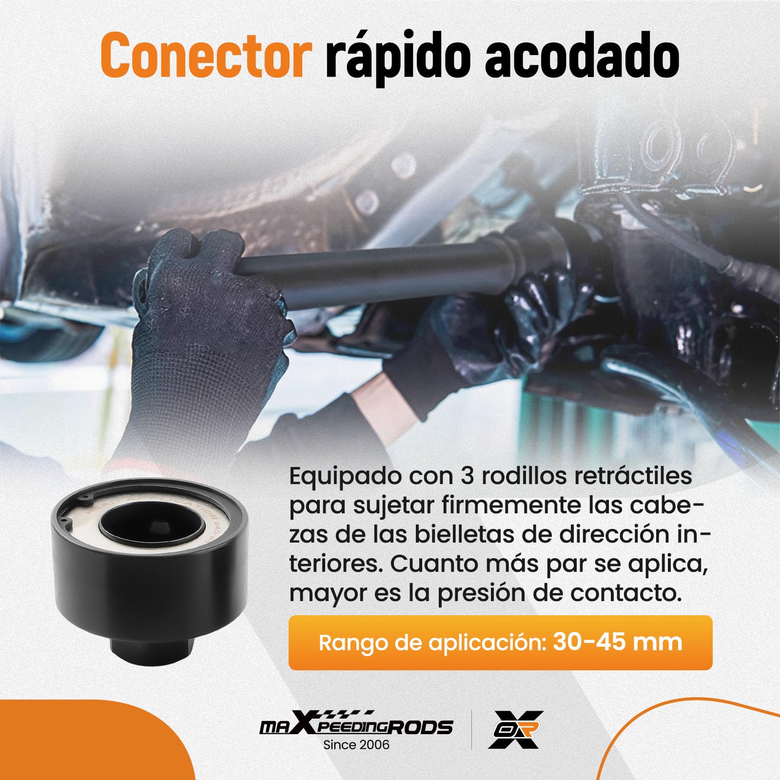 maXpeedingrods 30-45mm Extractor de junta axial y terminal de dirección | Juego de 4 herramientas universales para rótula y terminal de dirección, extractor para reparación de automóviles
