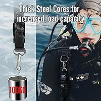 Vista 5 de nitescuba Buceo Spring Clip Lanyard Anti-perdida Lanyard con hebilla de liberación rápida para deportes al aire libre