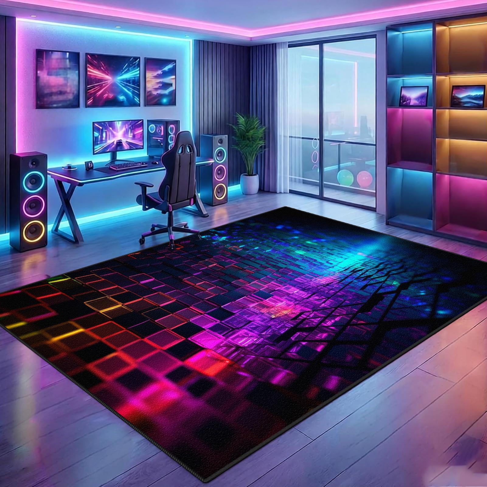 Tapis de jeu pour chambre de garçons grand format 200 x 250 cm idéal salle de jeux