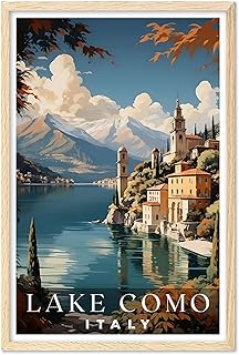 289 Decor Lake Como Vintage Travel Posters - Italy, City Prints, Italy Gift, Landscape Wall Art, Trendy Travel Wall Art Prints for Office or Living Room 12x18 24x36 (Unframed)