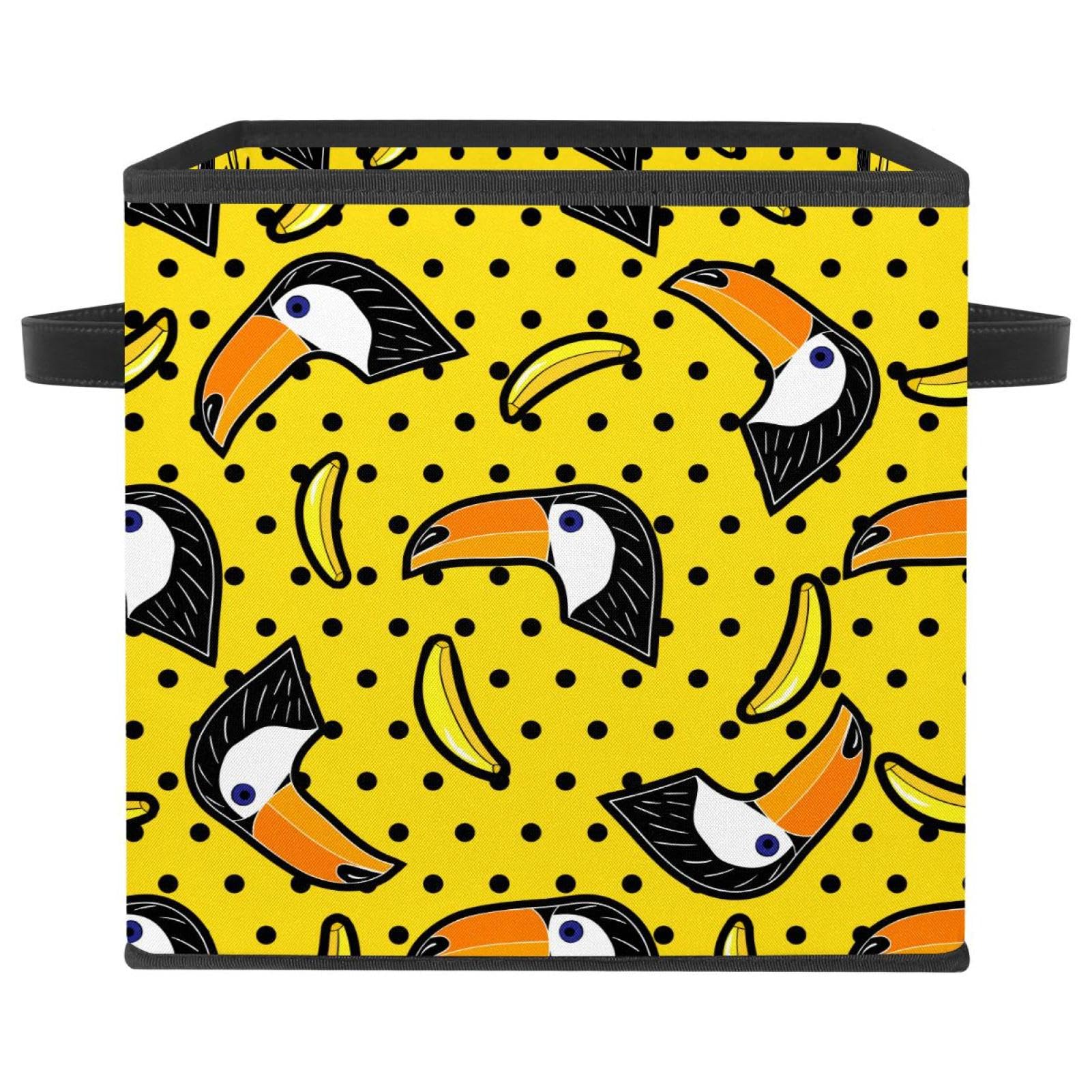 Panier en tissu pliable avec poignées boîte cube pour organiser les vêtements