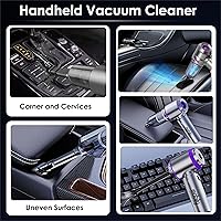 Vista 7 de 4-in-1 Handheld Cordless Car Vacuum Cleaner, 84000 RPM High Power Air Blower, inflator deflator & Mini Car Vacuum Cleaner for Home, Office &