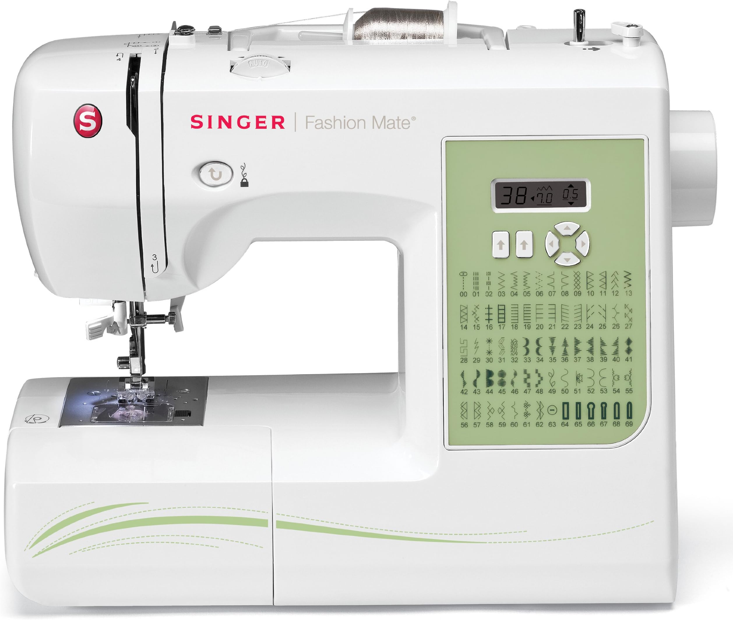SINGER 7256 Fashion Mate 70-Stitch Computerized Free-Arm Sewing Machine with Automatic Needle Threader