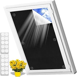 Dachfenster Verdunklungsrollo, 2026 NEU Fenster Verdunkelung 100% lichtundurchlässig, Rollos für Fenster ohne Bohren Dachfenster Rollo Thermo Sonnenschutz Verdunkelungsrollo 20 Nano-Klebe,145 * 100CM